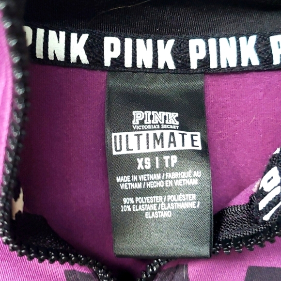VS PINK ULTIMATE purple Quarter Zip Athletic Pullover XS - Picture 2 of 5